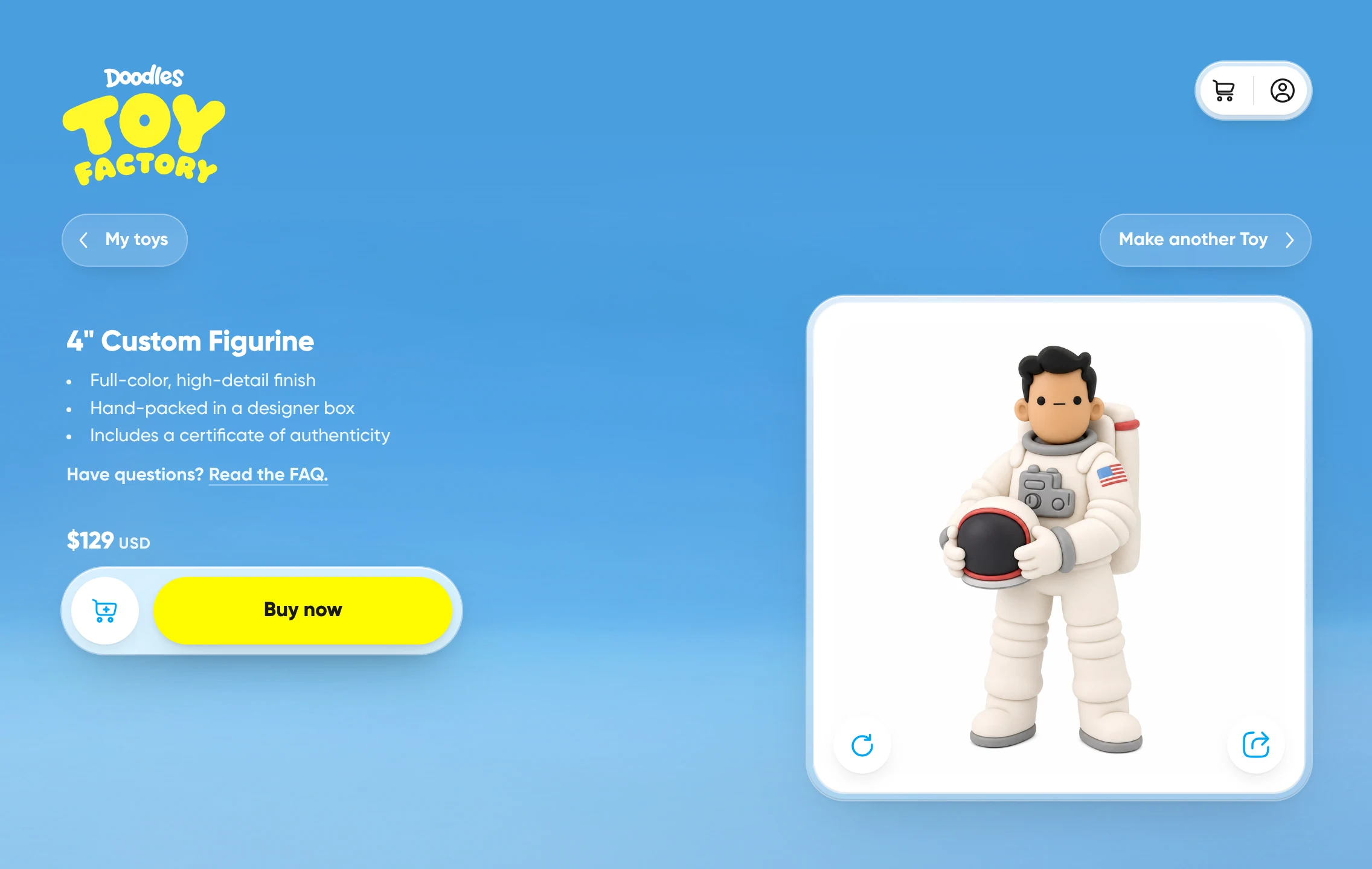 Doodles Toy Factory custom figure inspired by US astronaut Jonny Kim.